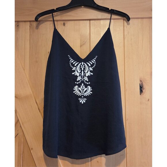 Epress Size M Blue Lined Embroidered Cami Tank y2k look - Picture 1 of 13